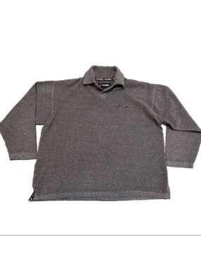 FUBU Vintage Fleece Collared Long Sleeve Streetwear Sweater - Mens Small